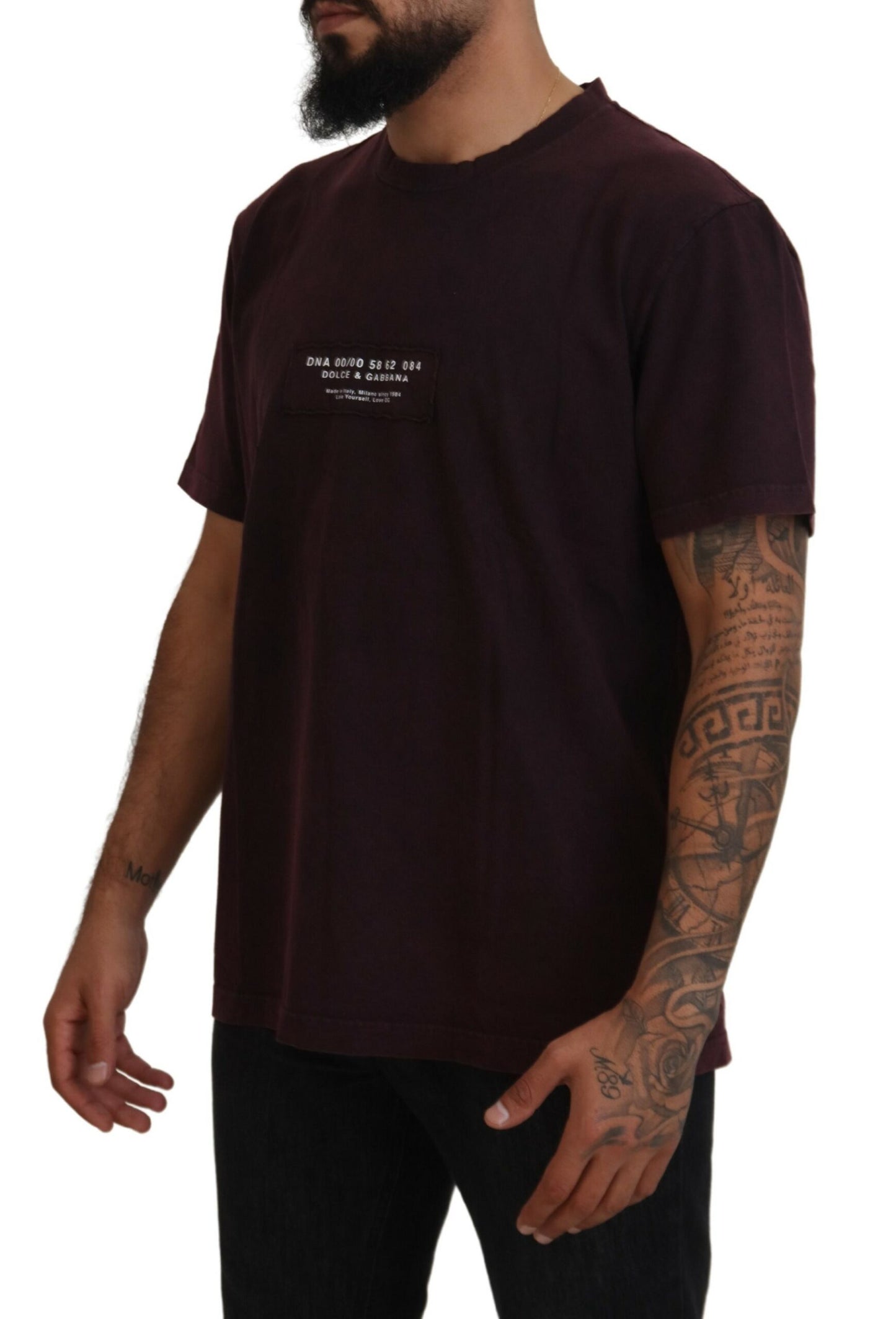 Dolce & Gabbana Bordeaux Crewneck Short Sleeve T-shirt