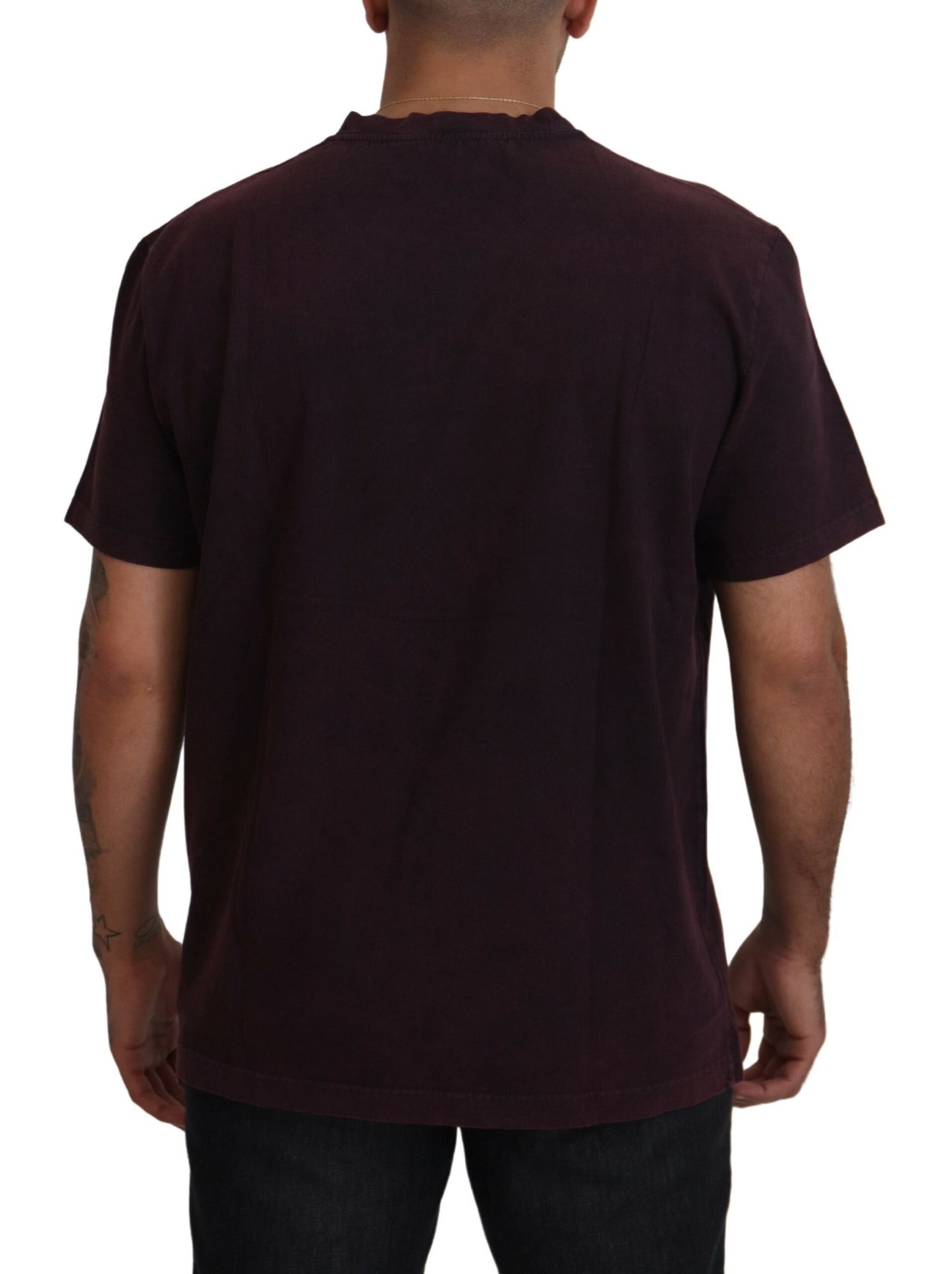 Dolce & Gabbana Bordeaux Crewneck Short Sleeve T-shirt