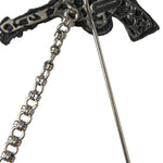 Dolce & Gabbana Brass Copper Silk Revolver Gun Herre Brooch Lapel Pin-Modeoutlet