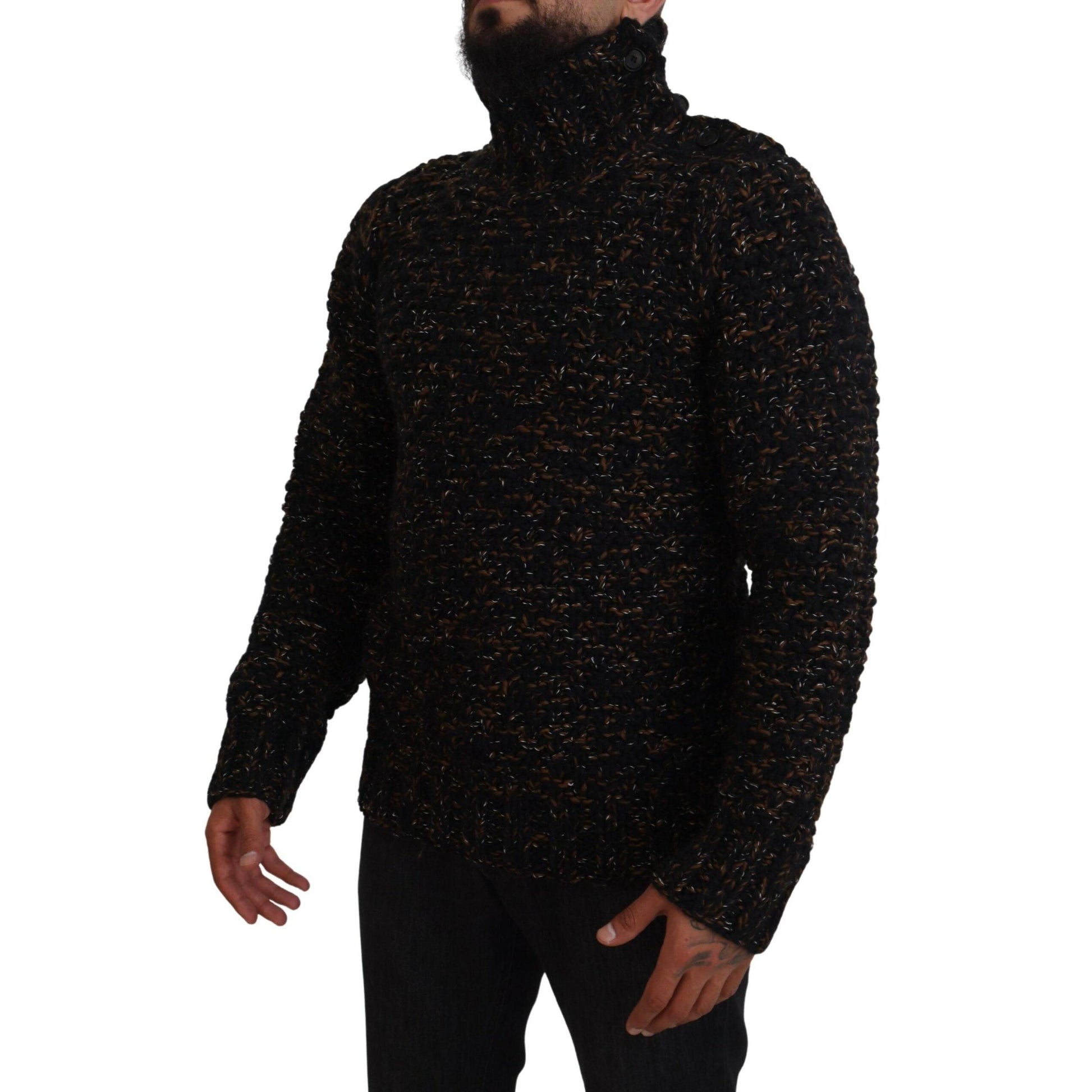 Dolce & Gabbana Brown Fatto A Mano Turtleneck Pullover Sweater