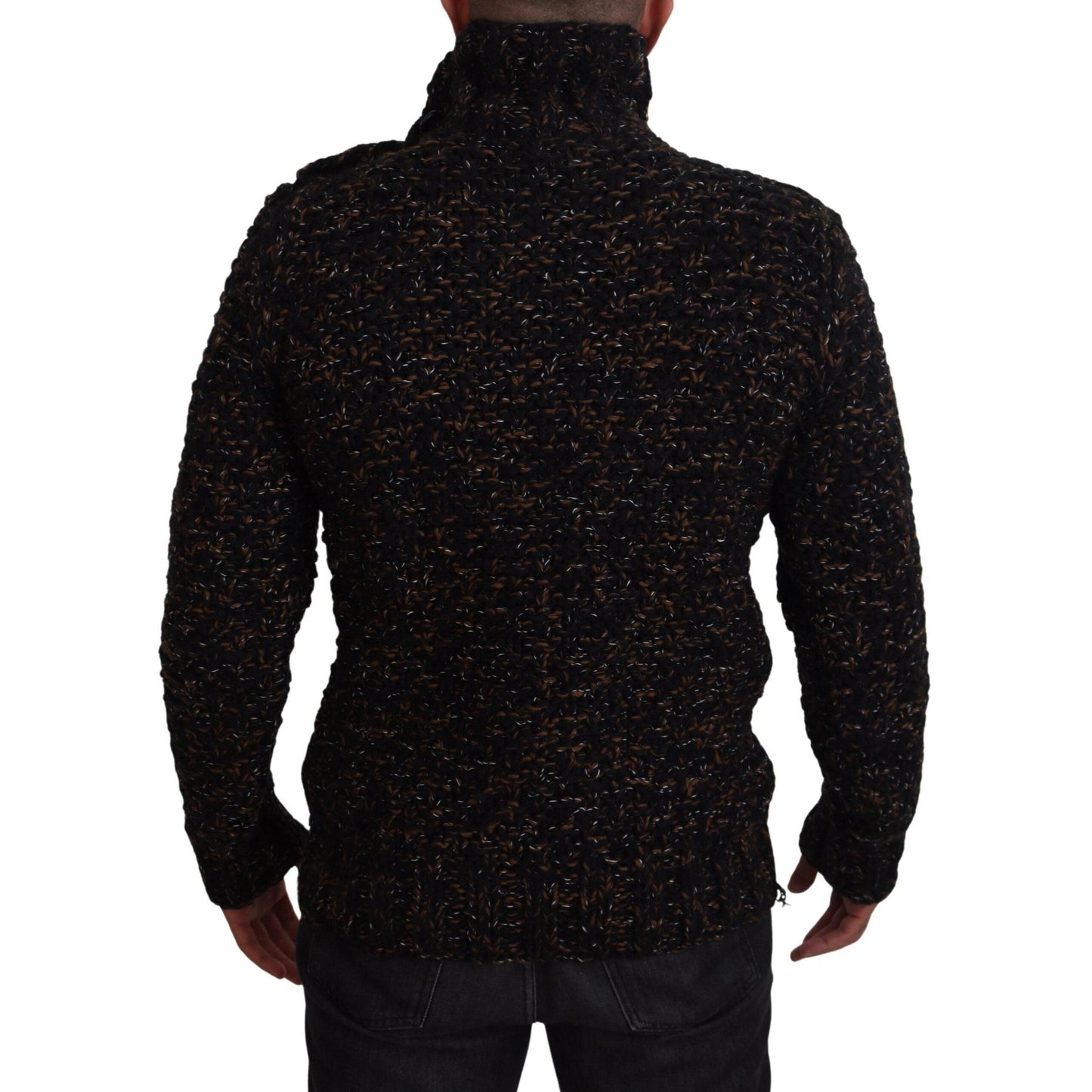 Dolce & Gabbana Brown Fatto A Mano Turtleneck Pullover Sweater