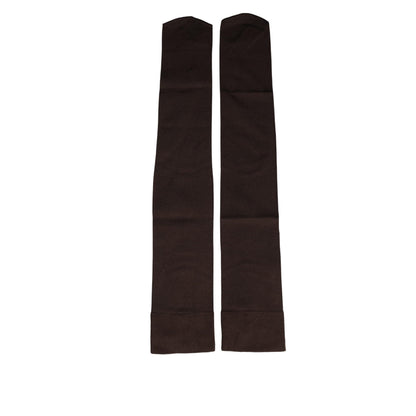 Dolce & Gabbana Brown Nylon Over Calf Long Women Accessory Socks