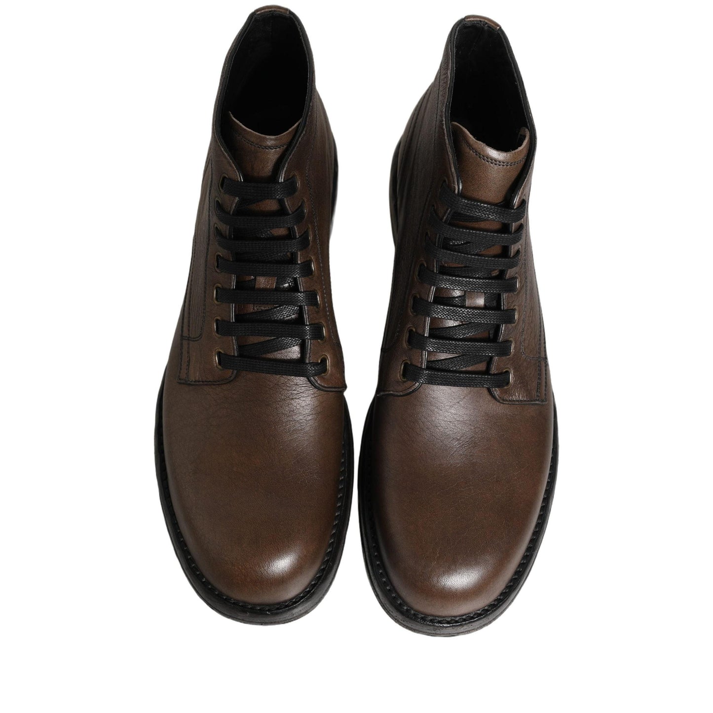 Dolce & Gabbana Brown Perugino Leather Men Ankle Boots Shoes