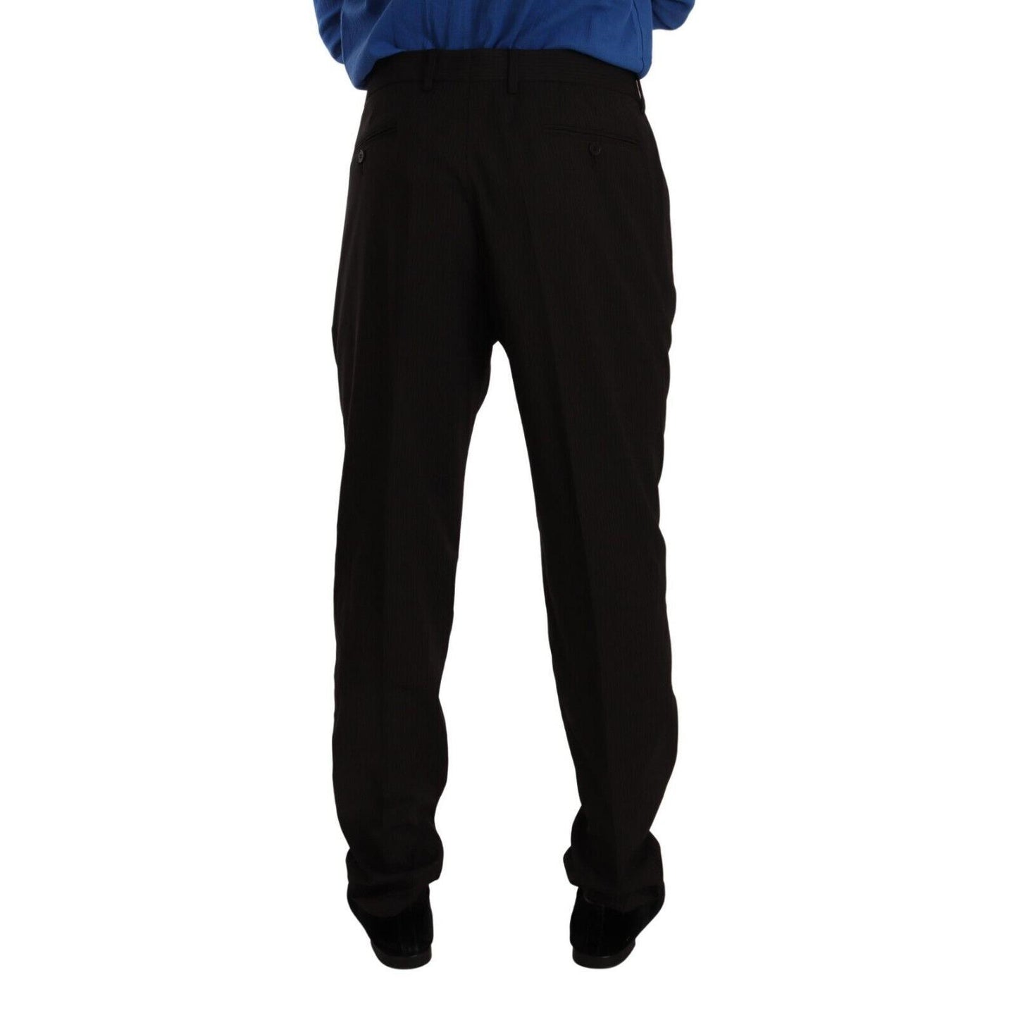 Dolce & Gabbana Brown Wool Skinny Formal Dress Pants