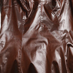 Dolce & Gabbana Brun Shiny Silke Sheath Sleeveless Bodycon Midi Kjole-Modeoutlet