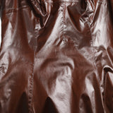 Dolce & Gabbana Brun Shiny Silke Sheath Sleeveless Bodycon Midi Kjole-Modeoutlet