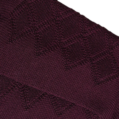 Dolce & Gabbana Burgundy Wool Crest Logo Knee High Accessory Socks