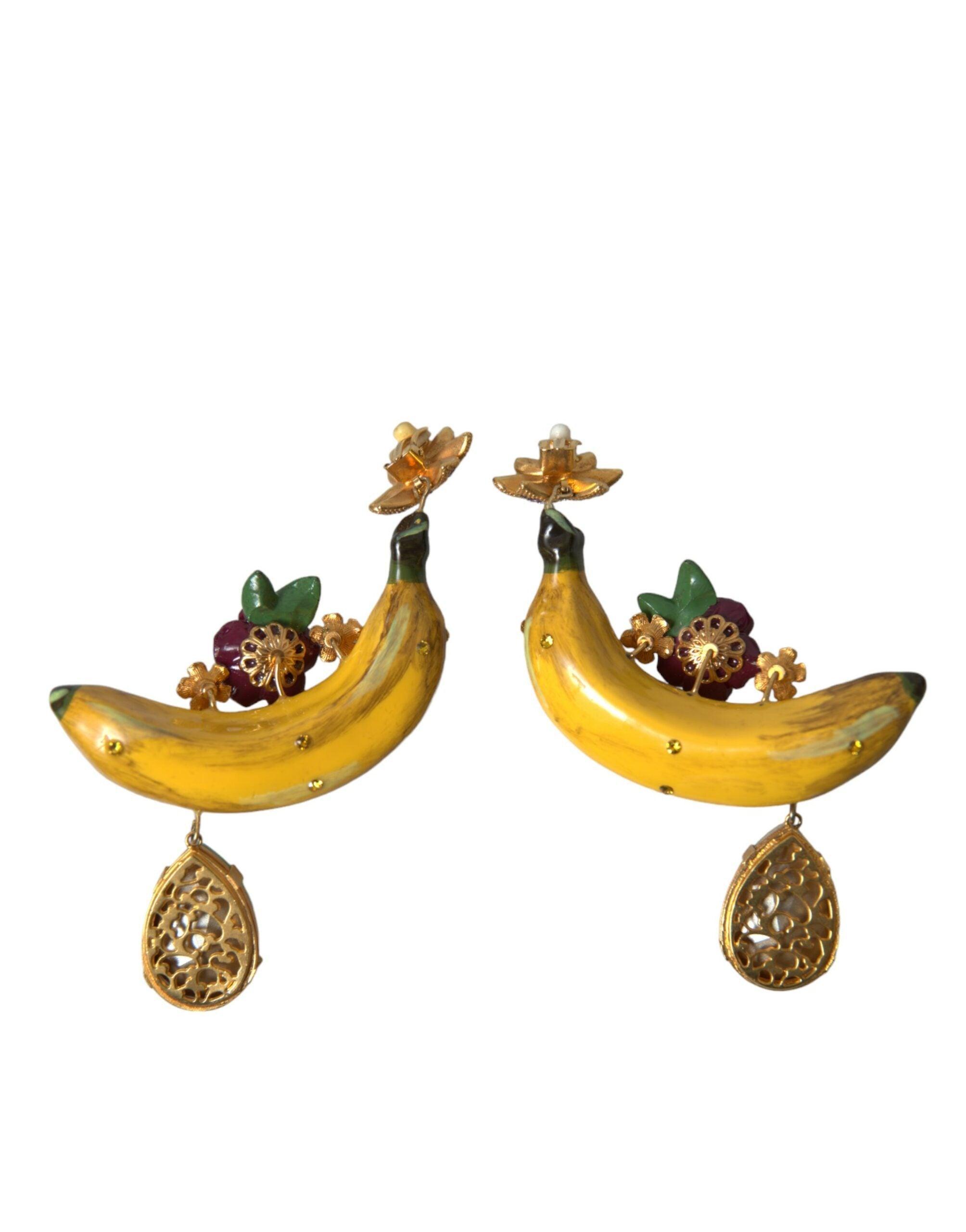 Dolce & Gabbana Chic Alua Clip-on Banana Dangle Earrings-Modeoutlet