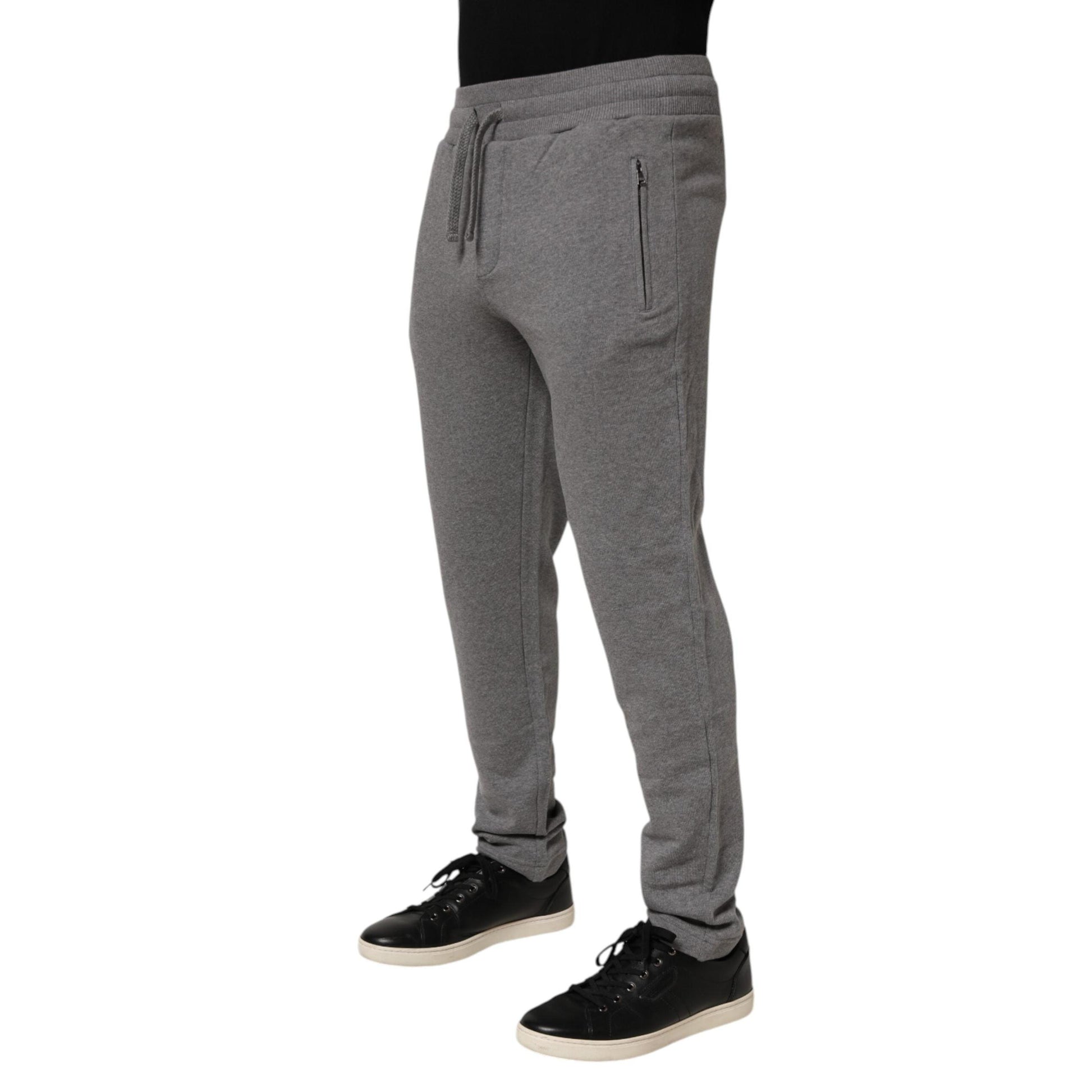Dolce & Gabbana Cotton Jogger Sweatpants Trouser Gray