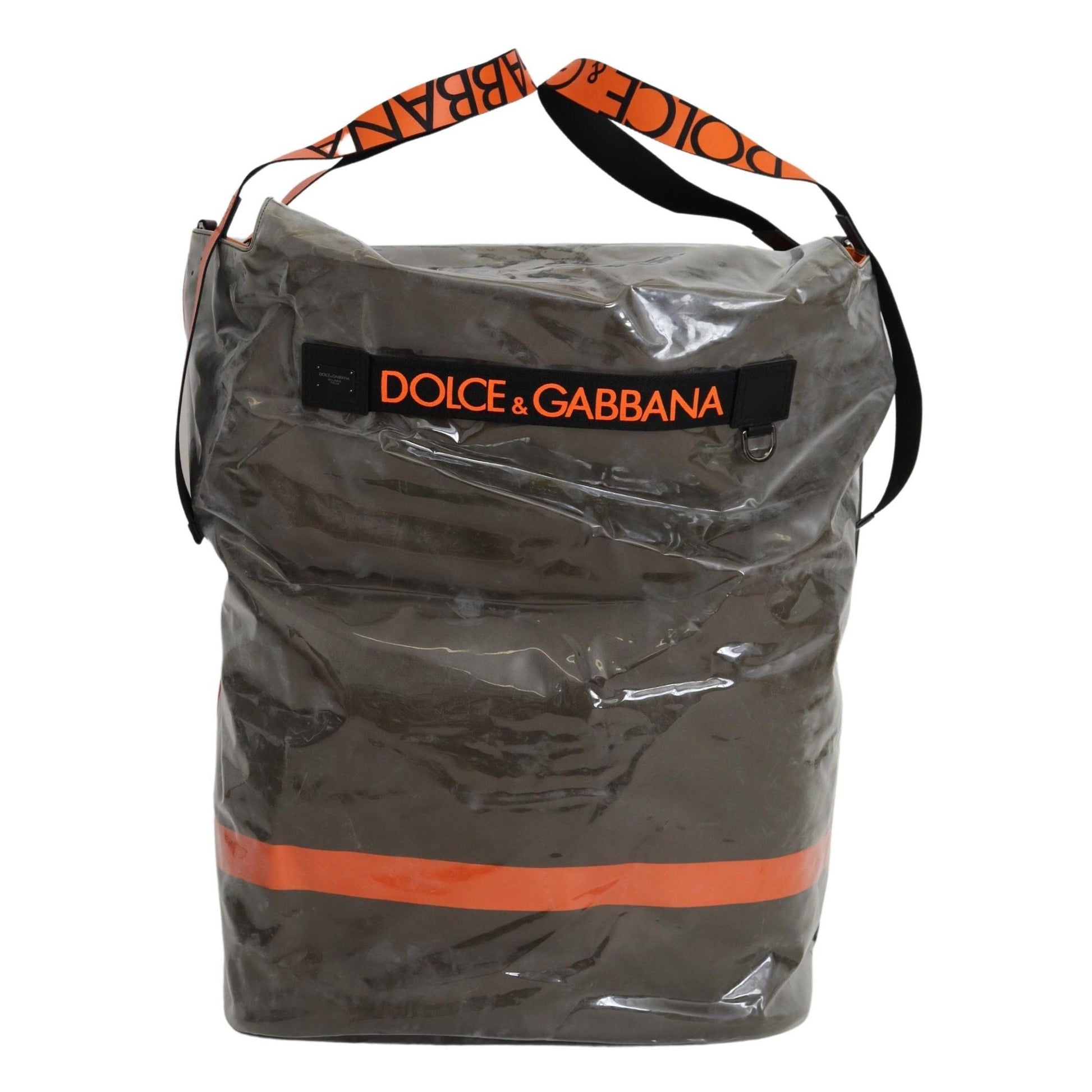 Dolce & Gabbana Cotton Men Large Fabric Green Shopping Tote Bag
