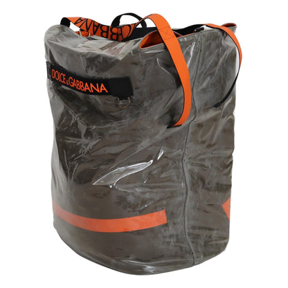 Dolce & Gabbana Cotton Men Large Fabric Green Shopping Tote Bag