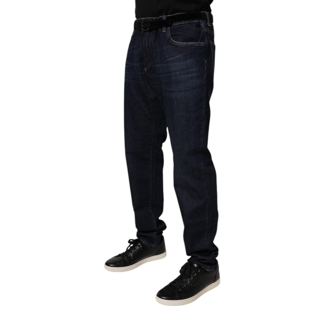 Dolce & Gabbana Dark Blue Cotton Stretch Skinny Denim Jeans