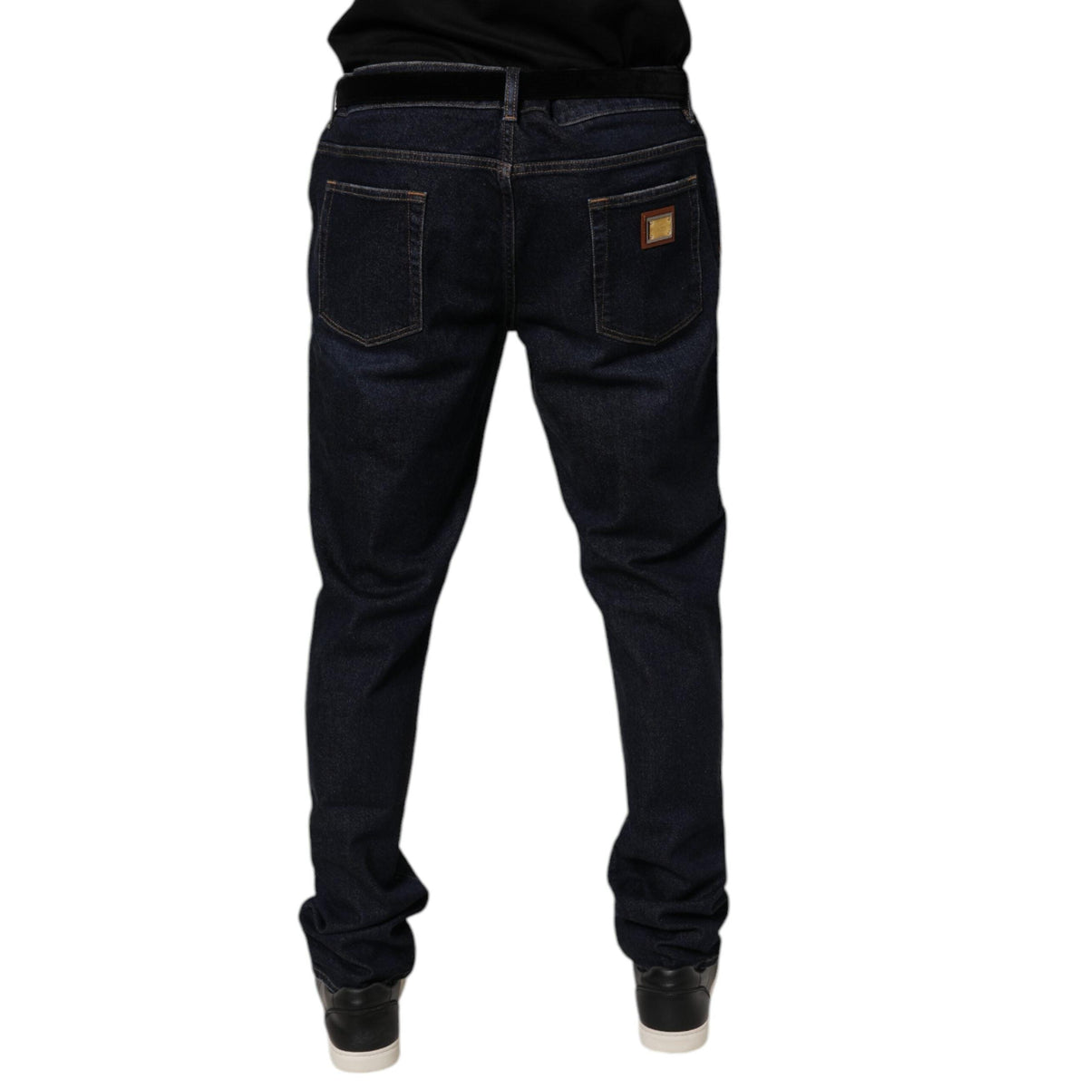 Dolce & Gabbana Dark Blue Cotton Stretch Skinny Denim Jeans