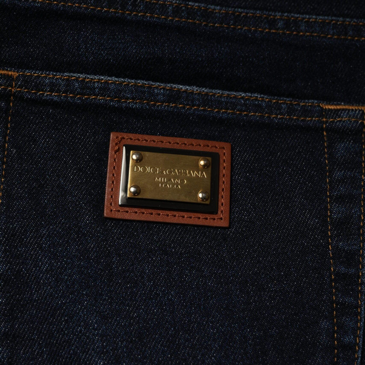 Dolce & Gabbana Dark Blue Cotton Stretch Skinny Denim Jeans