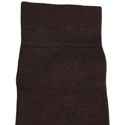 Dolce & Gabbana Dark Brown Cotton Over The Calf Accessory Socks