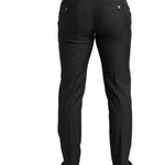 Dolce & Gabbana Dark Grå Stretch Slim Formal Bukser & Jeans-Modeoutlet