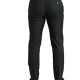 Dolce & Gabbana Dark Grå Stretch Slim Formal Bukser & Jeans-Modeoutlet