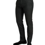 Dolce & Gabbana Dark Grå Stretch Slim Formal Bukser & Jeans-Modeoutlet