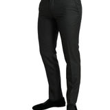 Dolce & Gabbana Dark Grå Stretch Slim Formal Bukser & Jeans-Modeoutlet