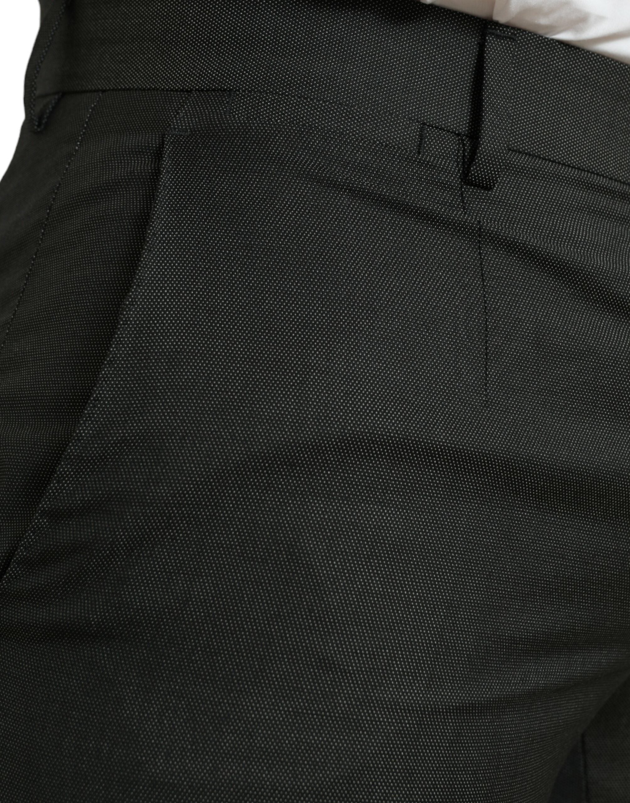 Dolce & Gabbana Dark Grå Stretch Slim Formal Bukser & Jeans-Modeoutlet