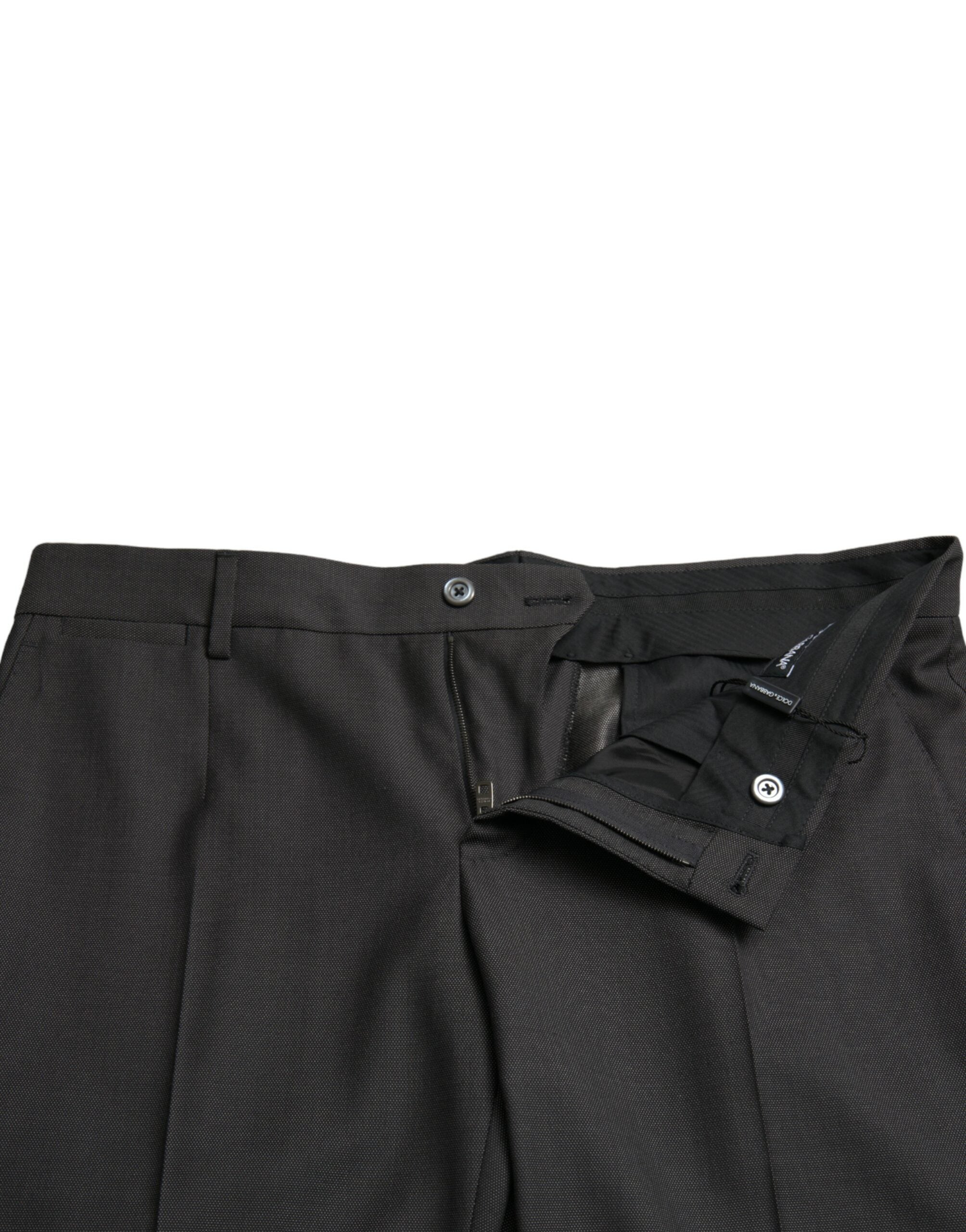 Dolce & Gabbana Dark Grå Stretch Slim Formal Bukser & Jeans-Modeoutlet