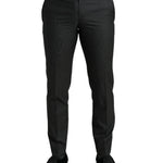 Dolce & Gabbana Dark Grå Stretch Slim Formal Bukser & Jeans-Modeoutlet