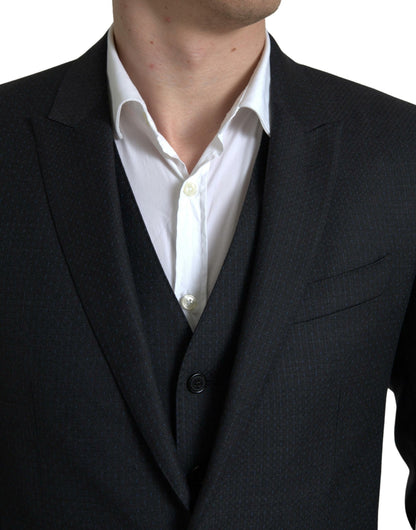 Dolce & Gabbana Dark Gray 3 Piece Single Breasted MARTINI Suit