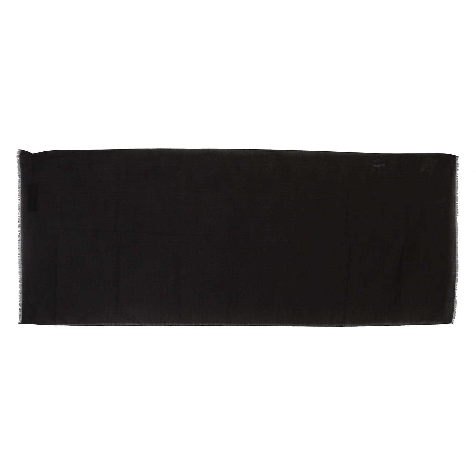 Dolce & Gabbana Dark Gray Virgin Wool Striped Pattern Wrap Scarf