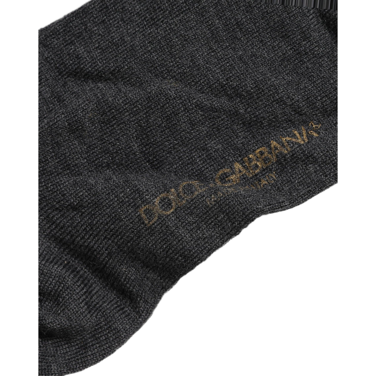 Dolce & Gabbana Dark Gray Wool Over The Calf Knee High Accessory Socks