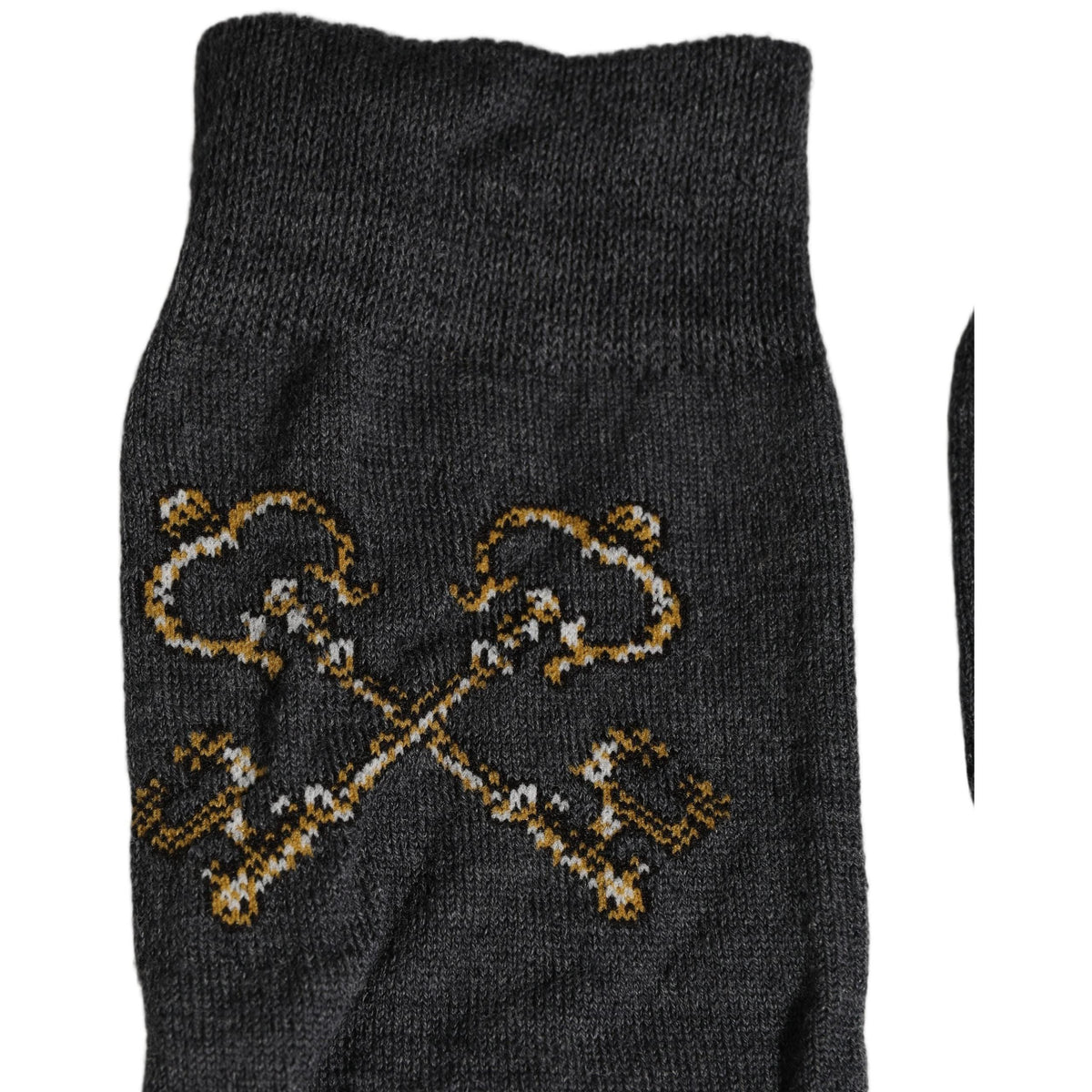 Dolce & Gabbana Dark Gray Wool Over The Calf Knee High Accessory Socks