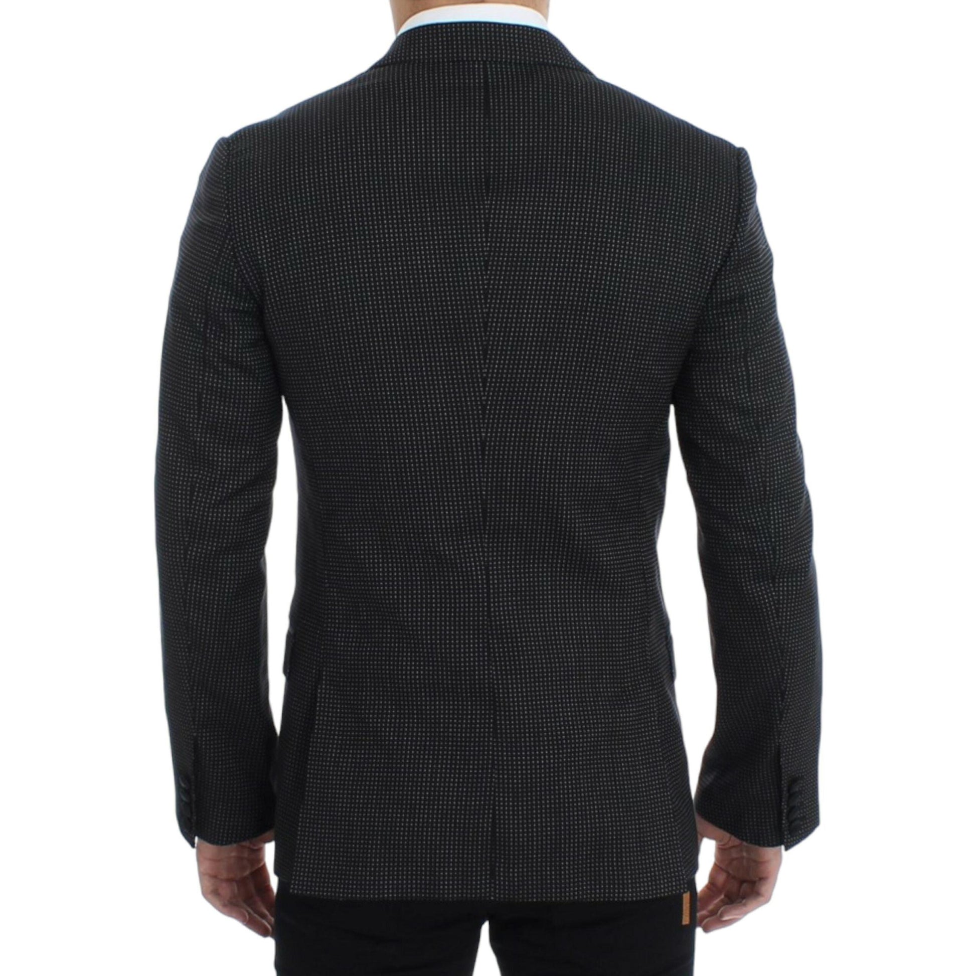 Dolce & Gabbana Dark Gray Wool Silk Slim MARTINI Jacket Blazer
