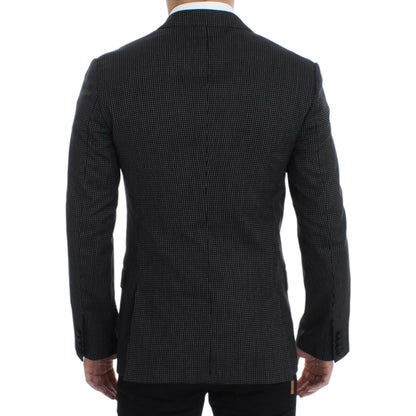 Dolce & Gabbana Dark Gray Wool Silk Slim MARTINI Jacket Blazer