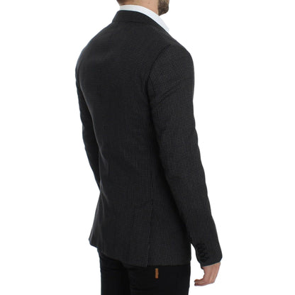 Dolce & Gabbana Dark Gray Wool Silk Slim MARTINI Jacket Blazer