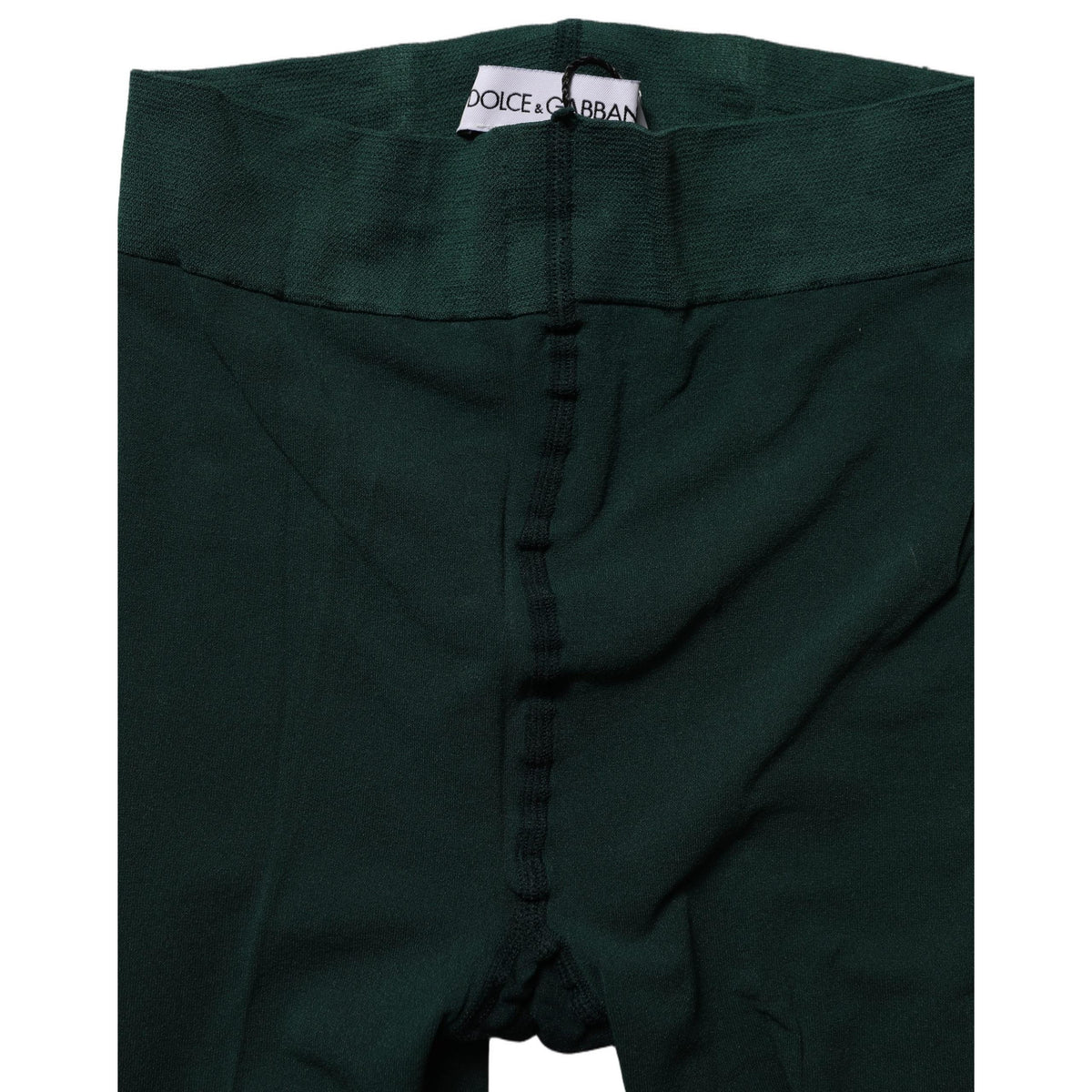 Dolce & Gabbana Dark Green Nylon Tights Stocking Pantyhose Socks