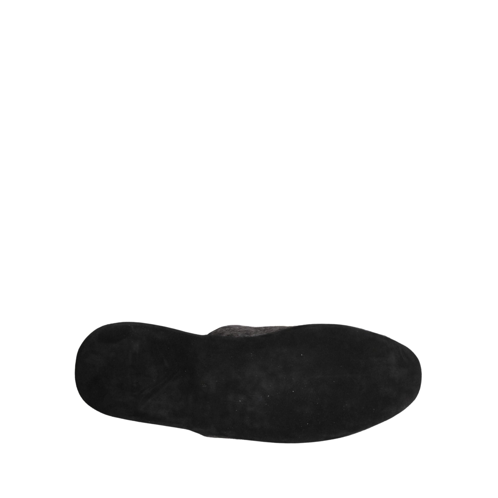 Dolce & Gabbana Dark Grey Charcoal Wool Red Slippers Shoes