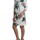 Dolce & Gabbana Elegant Floral A-Line Knee-Length Kjole
