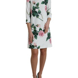Dolce & Gabbana Elegant Floral A-Line Knee-Length Kjole