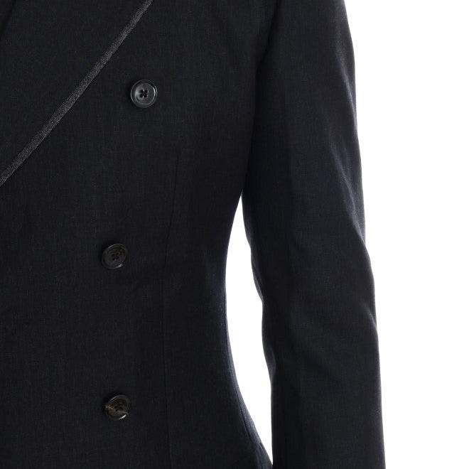 Dolce & Gabbana Elegant Gray Double Breasted Wool Suit