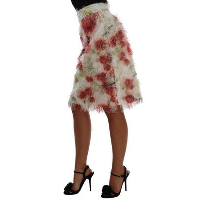 Dolce & Gabbana Floral Patterned Pencil Straight Skirt