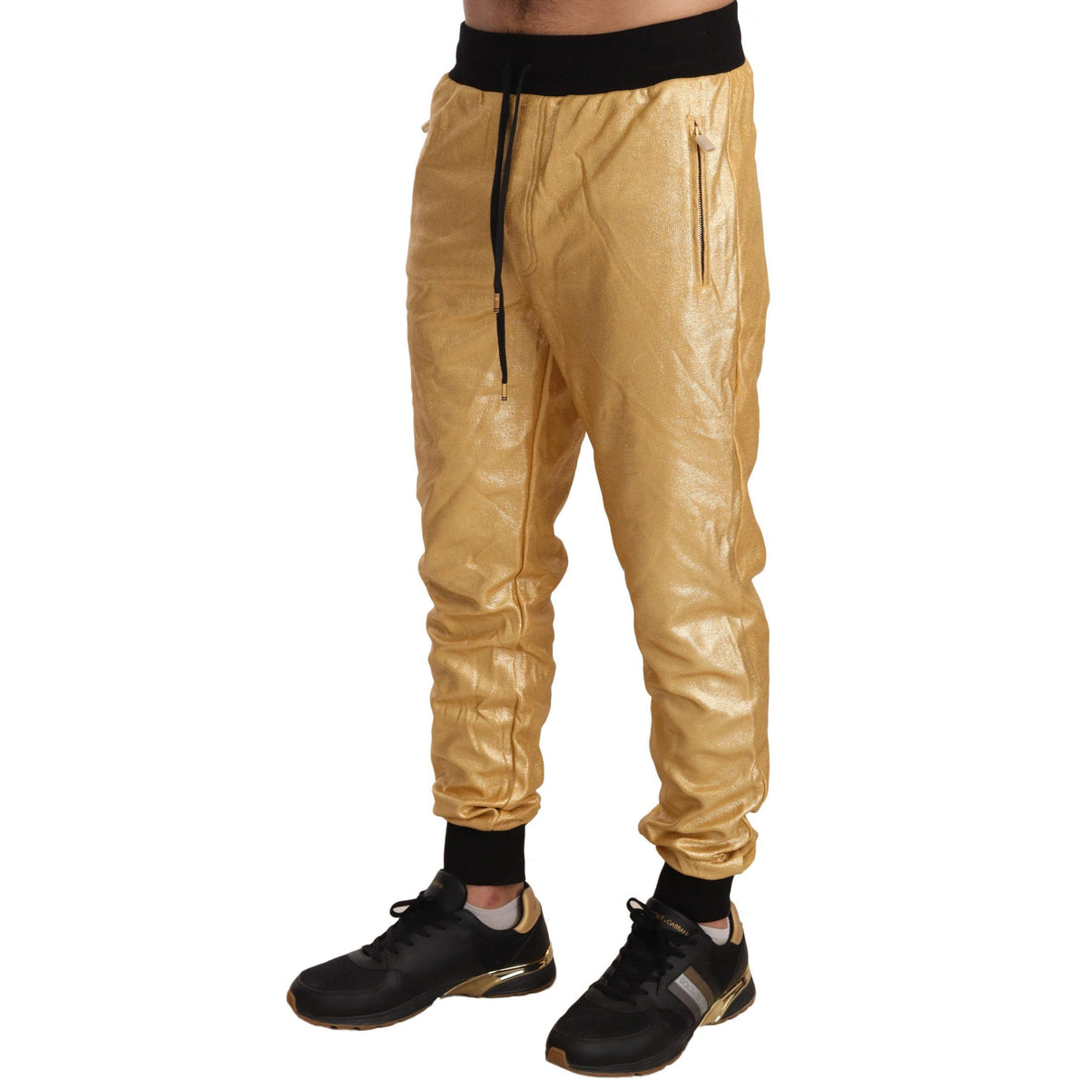 Dolce & Gabbana Gold Pig Of The Year Cotton Trousers Pants