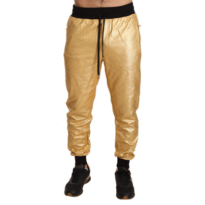 Dolce & Gabbana Gold Pig Of The Year Cotton Trousers Pants