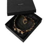 Dolce & Gabbana Gold-Tone Crystal Embellished Waist Belt-Modeoutlet