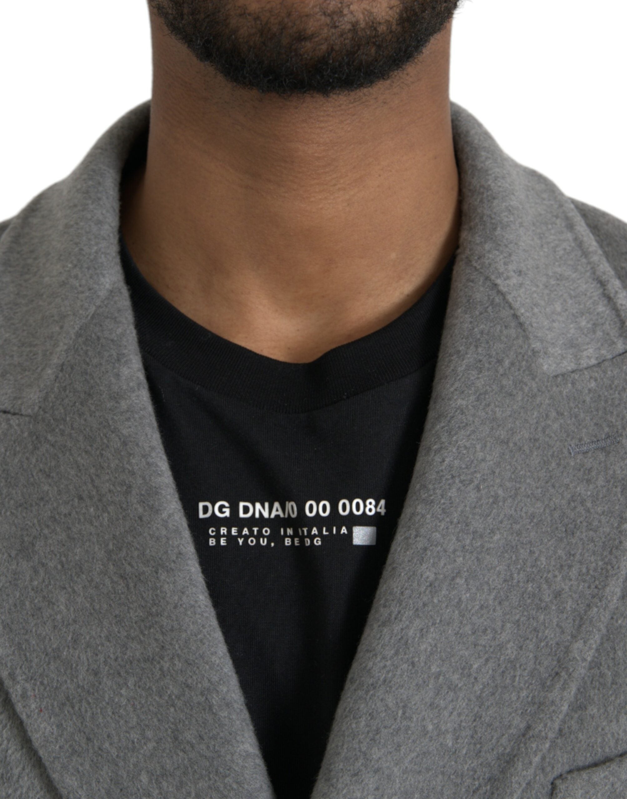 Dolce & Gabbana Grå Double Trench Coat Cashmere Jakke & Frakke-Modeoutlet