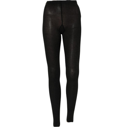 Dolce & Gabbana Gray Cotton Tights Stocking Pantyhose Socks