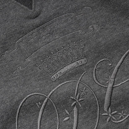 Dolce & Gabbana Gray DG Logo Embroidered Pullover Sweater