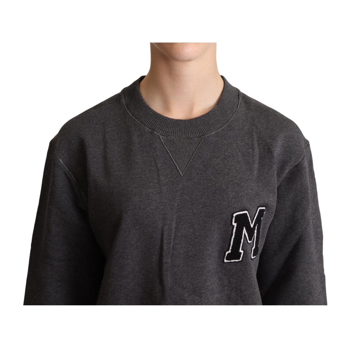 Dolce & Gabbana Gray Embroidered Women Pullover Sweater