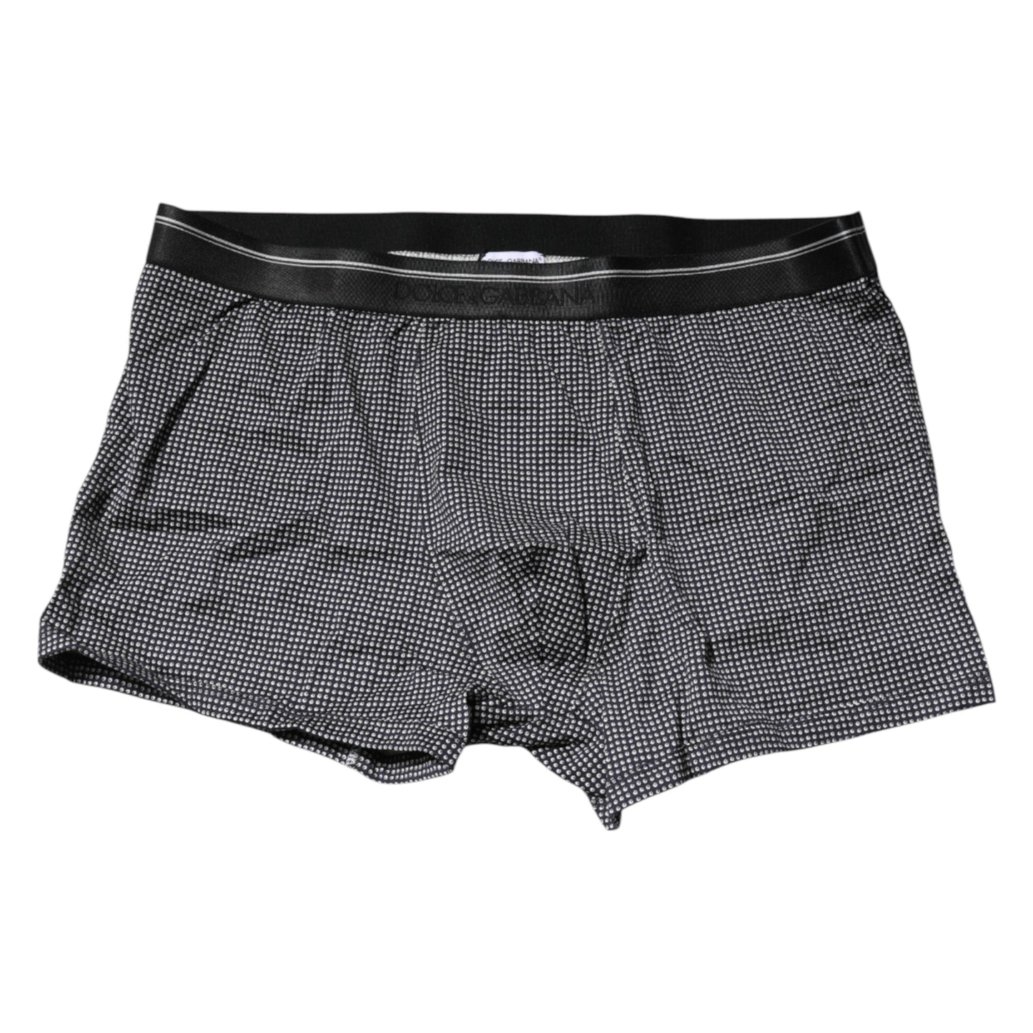 Dolce & Gabbana Gray Printed Cotton Boxer Short Underwear
