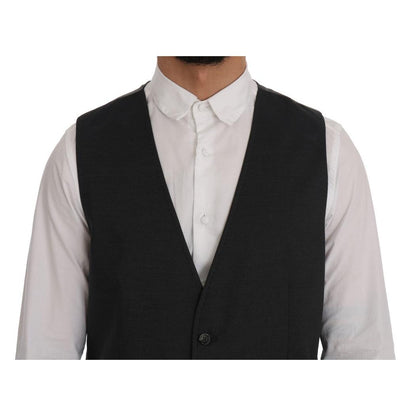 Dolce & Gabbana Gray STAFF Cotton Rayon Vest