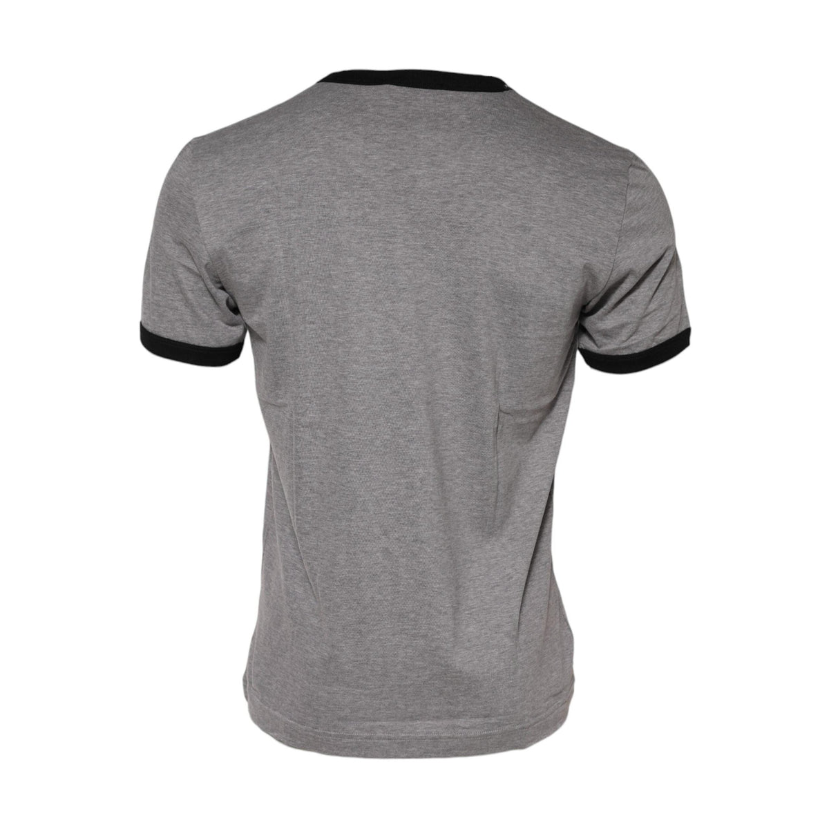 Dolce & Gabbana Gray Sacred Heart Cotton Crew Neck T-shirt