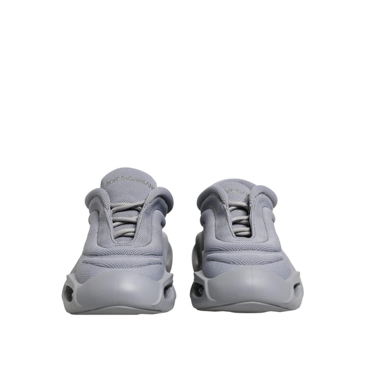 Dolce & Gabbana Gray Slip On Wave Low Top Sneakers